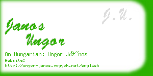 janos ungor business card